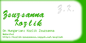 zsuzsanna kozlik business card